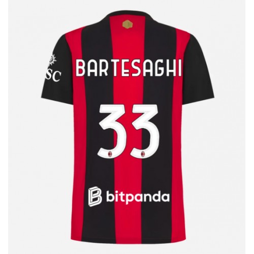 Zenski Nogometni Dres AC Milan Davide Bartesaghi #33 Domaci 2026-27 Kratak Rukav